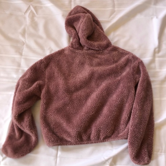 Bluenotes Dusty Rose Hooded Sweater Plush and Cozy - Picture 10 of 11